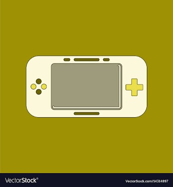 Flat icon on background game console vector image