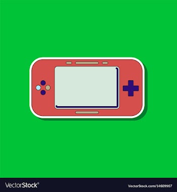 Flat icon on background game console vector image