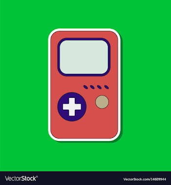 Flat icon on background game console vector image