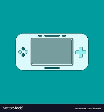 Flat icon on background game console vector image