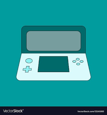 Flat icon on background game console vector image