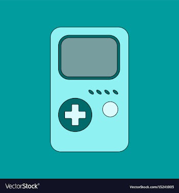 Flat icon on background game console vector image