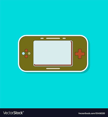Flat icon on background game console vector image