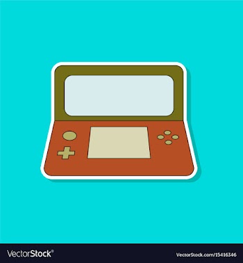 Flat icon on background game console vector image