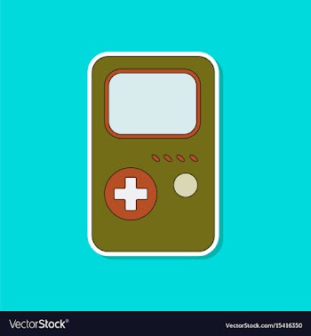 Flat icon on background game console vector image