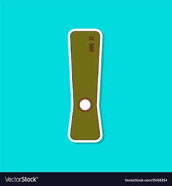Flat icon on background game console vector image