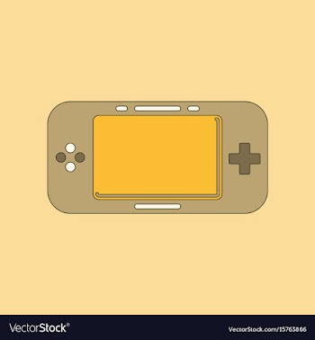 Flat icon on background game console vector image