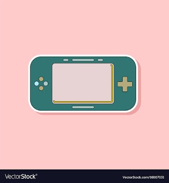 Flat icon on background game console vector image