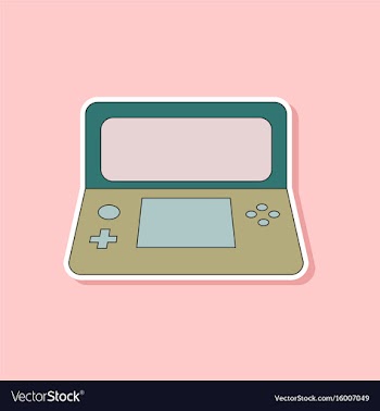 Flat icon on background game console vector image