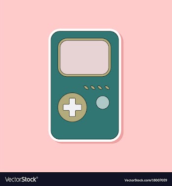 Flat icon on background game console vector image