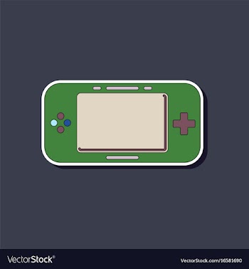 Flat icon on background game console vector image