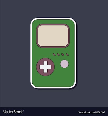 Flat icon on background game console vector image