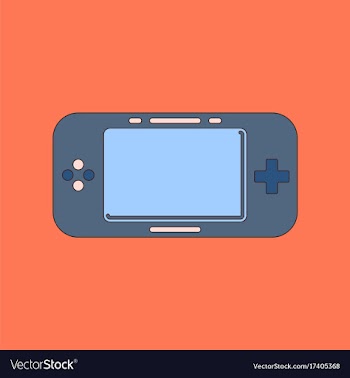 Flat icon on background game console vector image
