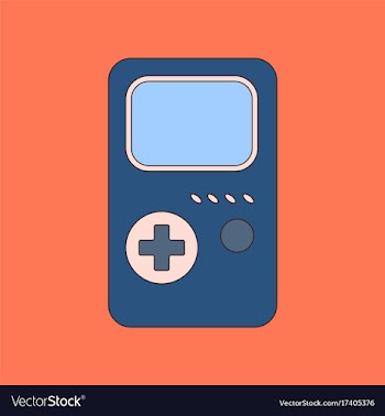 Flat icon on background game console vector image