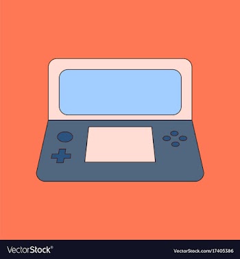 Flat icon on background game console vector image