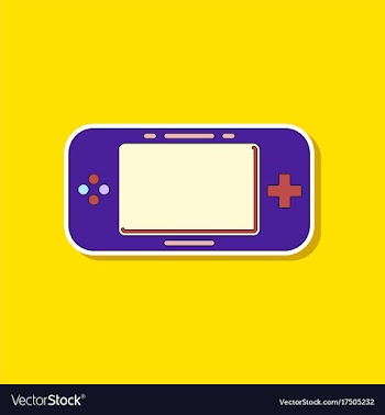 Flat icon on background game console vector image