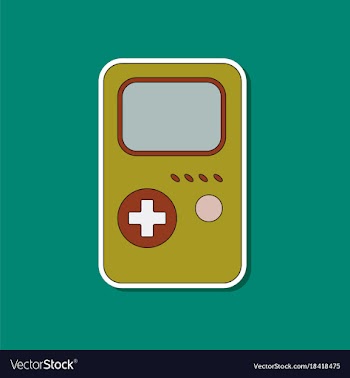 Flat icon on background game console vector image