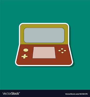 Flat icon on background game console vector image