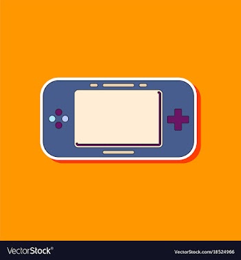 Flat icon on background game console vector image