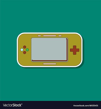 Flat icon on background game console vector image