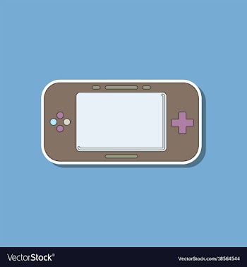 Flat icon on background game console vector image
