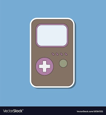 Flat icon on background game console vector image
