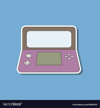 Flat icon on background game console vector image