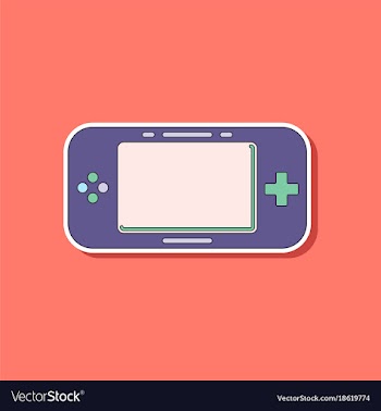 Flat icon on background game console vector image