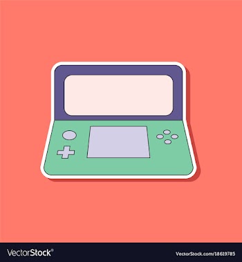 Flat icon on background game console vector image