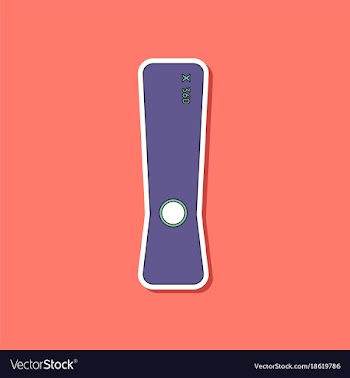 Flat icon on background game console vector image