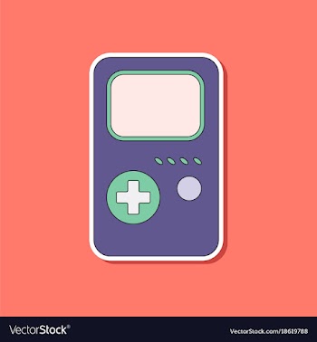 Flat icon on background game console vector image