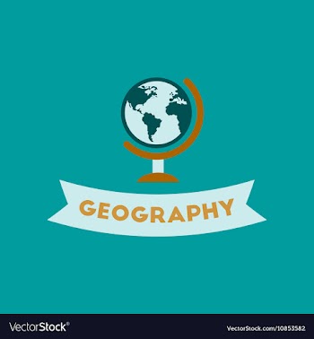 Flat icon on background geography lesson vector image