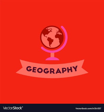 Flat icon on background geography lesson vector image