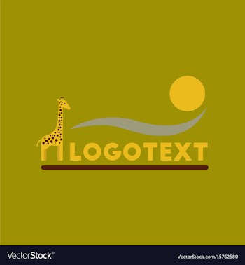 Flat icon on background giraffe logo vector image