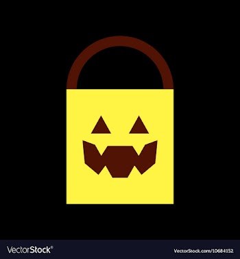 Flat icon on background halloween bag vector image