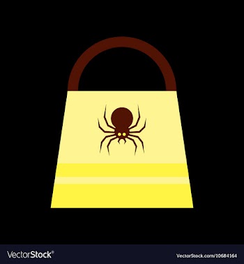 Flat icon on background halloween bag vector image