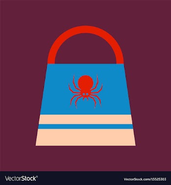 Flat icon on background halloween bag vector image