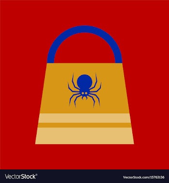 Flat icon on background halloween bag vector image