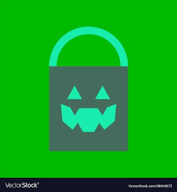 Flat icon on background halloween bag vector image