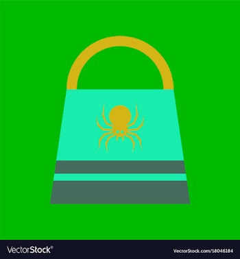 Flat icon on background halloween bag vector image