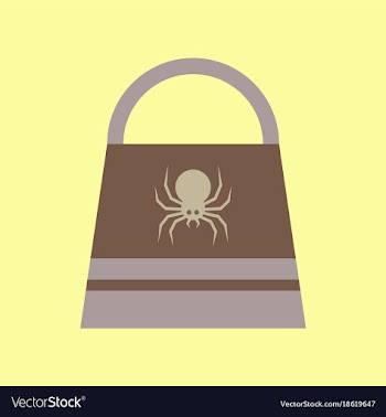Flat icon on background halloween bag vector image