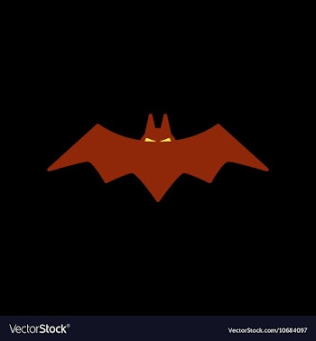 Flat icon on background halloween bat vector image