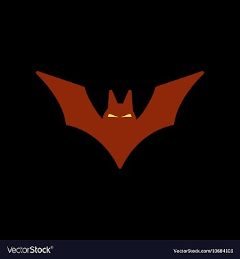 Flat icon on background halloween bat vector image