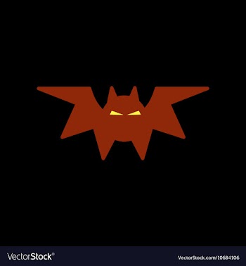 Flat icon on background halloween bat vector image