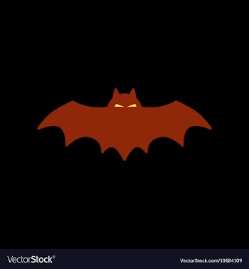 Flat icon on background halloween bat vector image