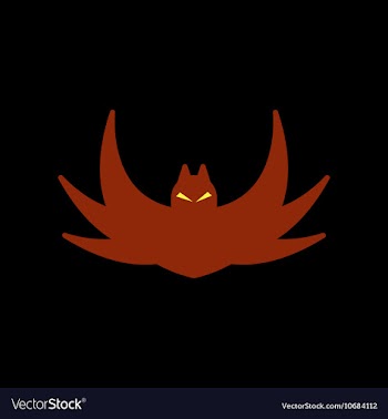 Flat icon on background halloween bat vector image