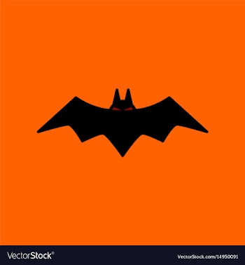 Flat icon on background halloween bat vector image