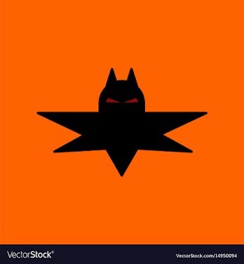 Flat icon on background halloween bat vector image