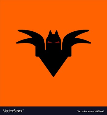 Flat icon on background halloween bat vector image
