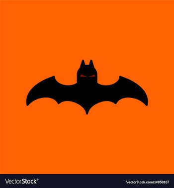Flat icon on background halloween bat vector image